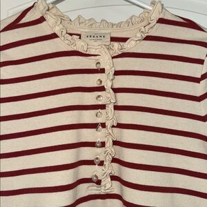 Sezane Gaël Marinière Écru / Bois De Rose - Size M